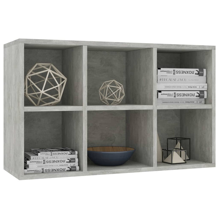 Boekenkast/dressoir 66x30x97,8 cm bewerkt hout betongrijs