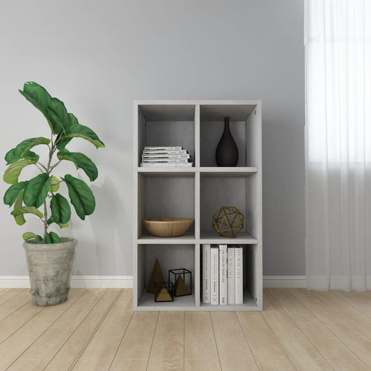 Boekenkast/dressoir 66x30x97,8 cm bewerkt hout betongrijs