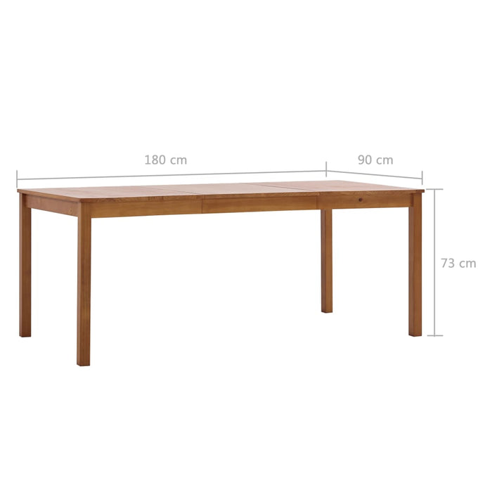 Eettafel 180x90x73 cm grenenhout honingbruin