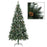 Kunstkerstboom met dennenappels en wit glitter 210 cm