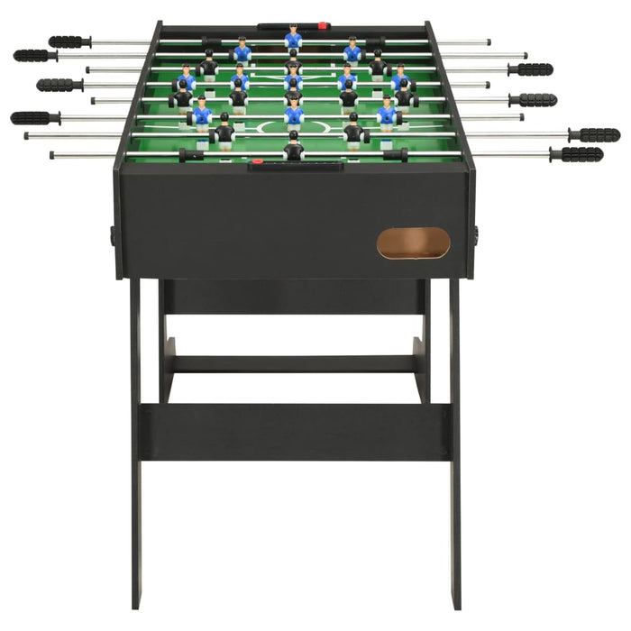 Voetbaltafel inklapbaar 121x61x80 cm zwart