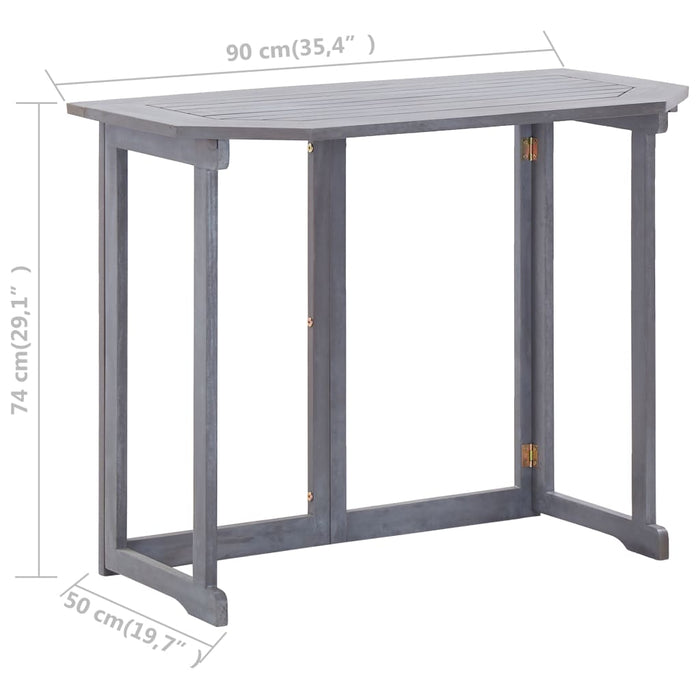 Balkontafel inklapbaar 90x50x74 cm massief acaciahout