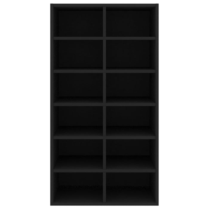 Schoenenrek 54x34x100,5 cm bewerkt hout zwart