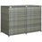 Containerberging dubbel 148x77x111 cm poly rattan antraciet