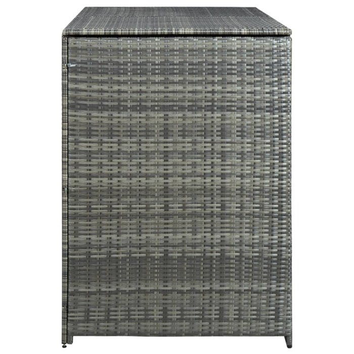 Containerberging dubbel 148x77x111 cm poly rattan antraciet