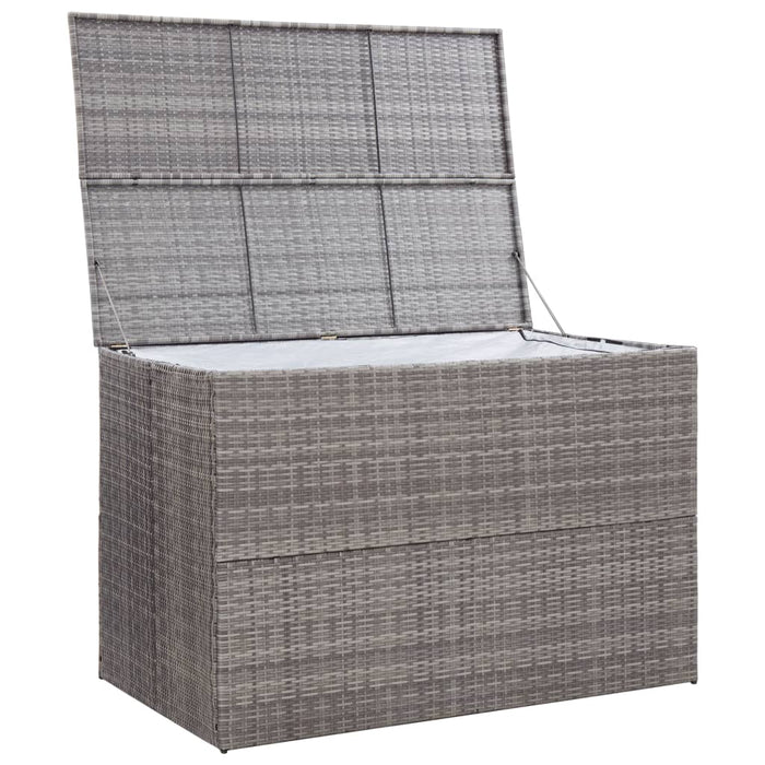 Tuinbox 150x100x100 cm poly rattan grijs