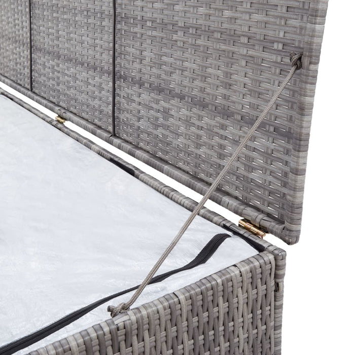 Tuinbox 150x100x100 cm poly rattan grijs