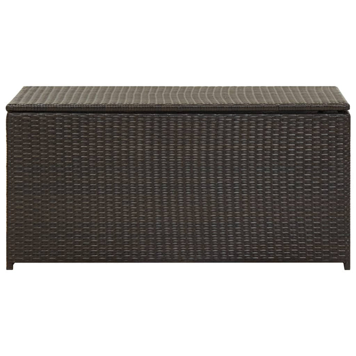 Tuinbox 100x50x50 cm poly rattan bruin