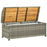 Tuinopbergbank 120 cm poly rattan grijs