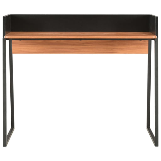 Bureau 90x60x88 cm zwart en bruin