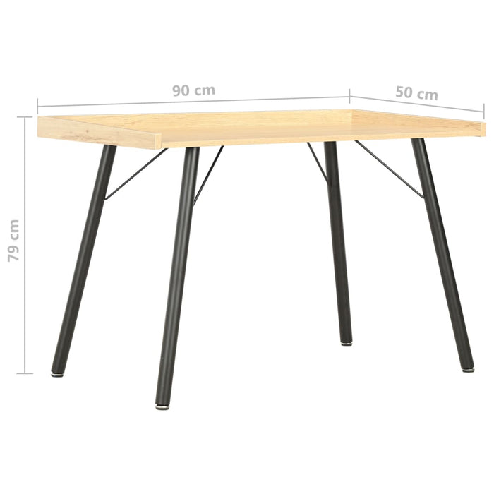 Bureau 90x50x79 cm eikenkleurig