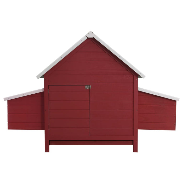 Kippenhok 157x97x110 cm hout rood