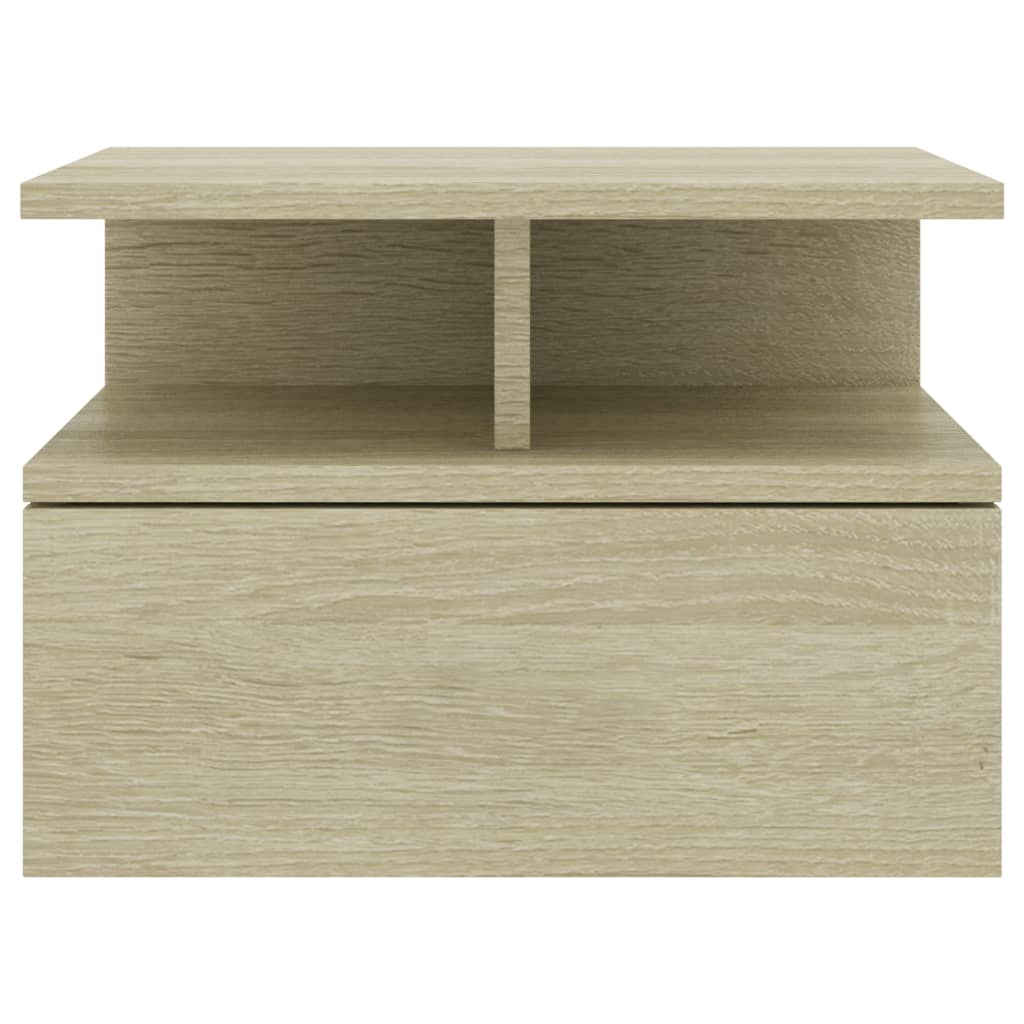 Nachtkastjes 2 st 40x31x27 cm bewerkt hout sonoma eikenkleurig