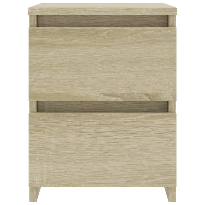 Nachtkastjes 2 st 30x30x40 cm bewerkt hout sonoma eikenkleurig