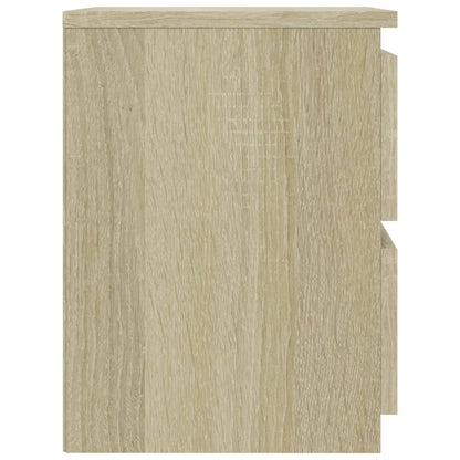 Nachtkastjes 2 st 30x30x40 cm bewerkt hout sonoma eikenkleurig