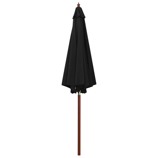 Parasol met houten paal 300x258 cm zwart