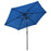 Parasol met LED-verlichting en stalen paal 300 cm blauw