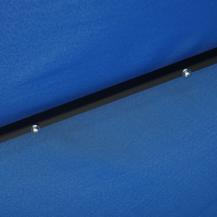 Parasol met LED-verlichting en stalen paal 300 cm blauw