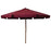 Parasol met houten paal 330 cm bordeauxrood