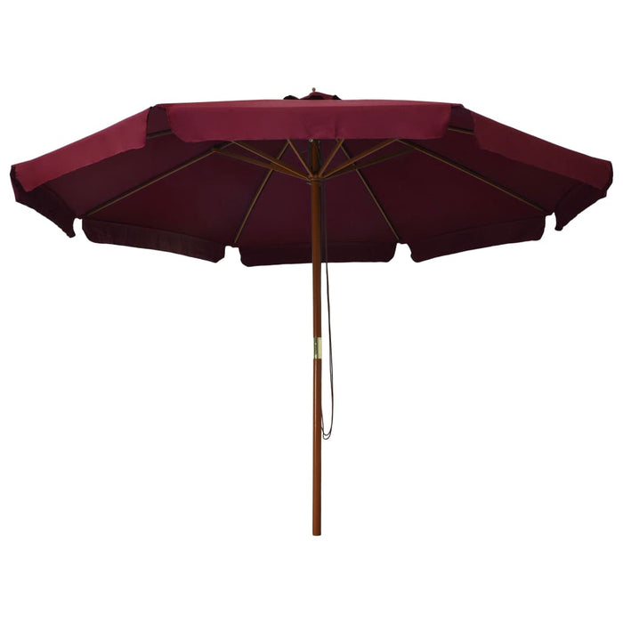 Parasol met houten paal 330 cm bordeauxrood