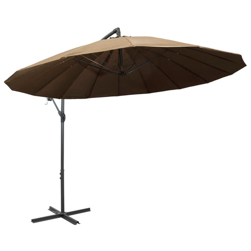 Zweefparasol met aluminium paal 3 m taupe