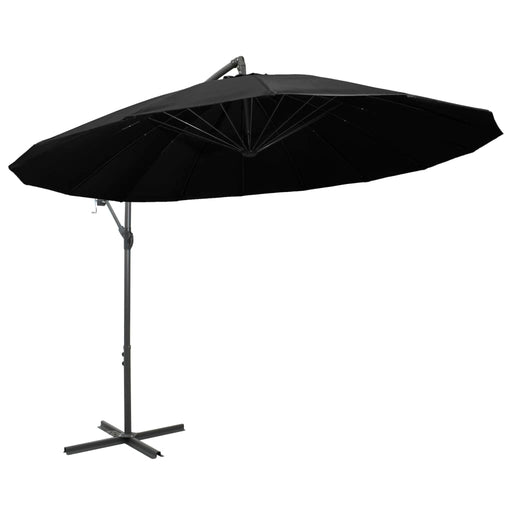 Zweefparasol met aluminium paal 3 m zwart