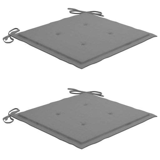 Tuinstoelkussens 2 st 50x50x3 cm grijs