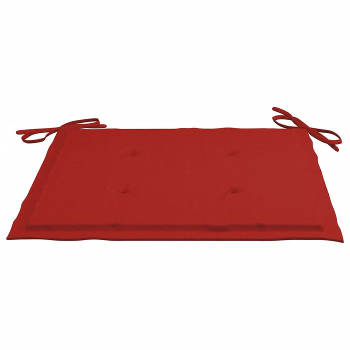 Tuinstoelkussens 2 st 50x50x3 cm rood