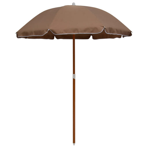 Parasol met stalen paal 180 cm taupe