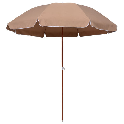 Parasol met stalen paal 240 cm taupe