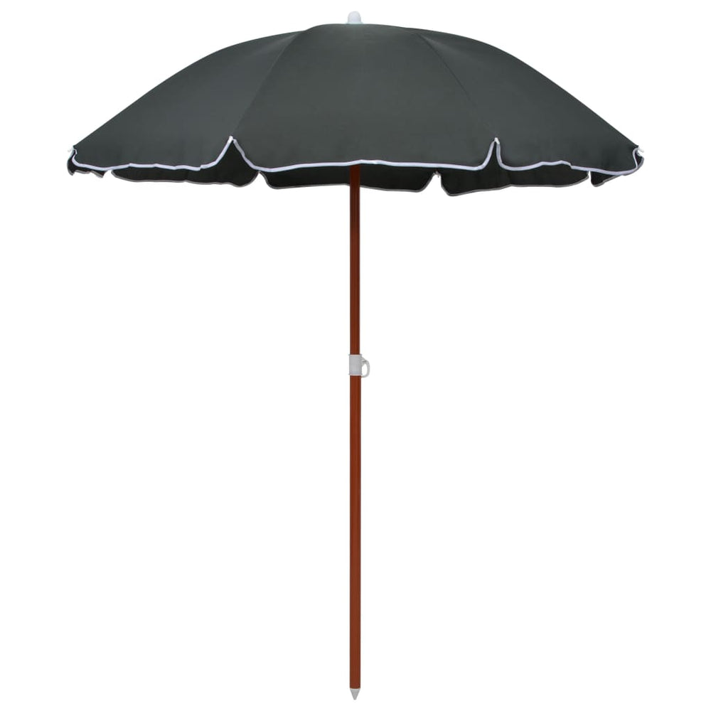 Parasol met stalen paal 180 cm antraciet