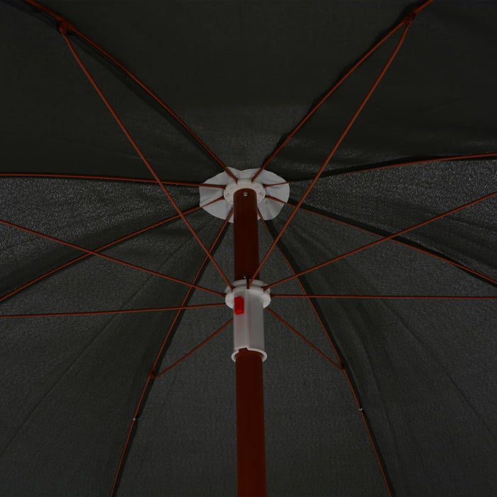 Parasol met stalen paal 180 cm antraciet