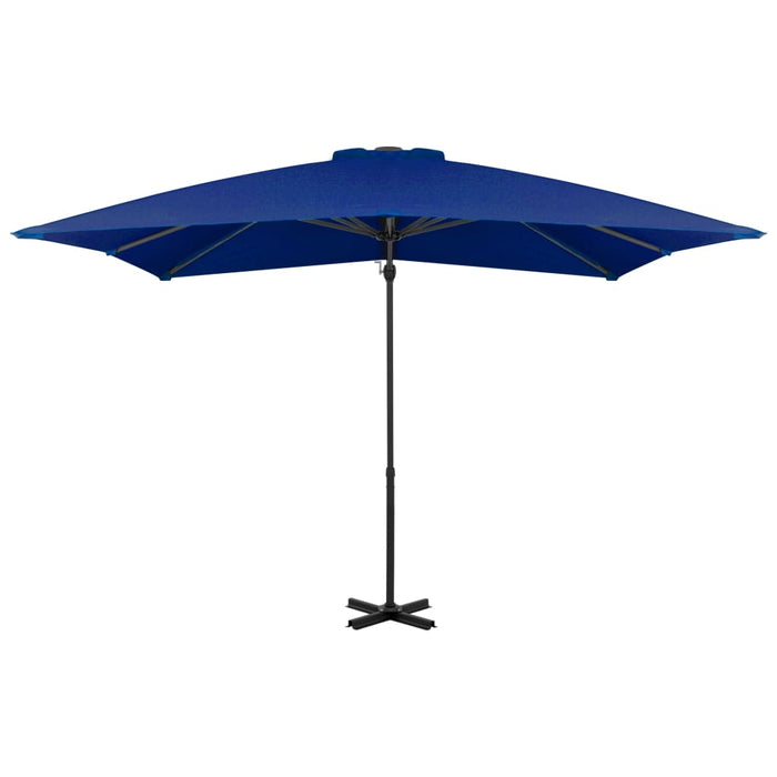 Zweefparasol met aluminium paal 250x250 cm azuurblauw