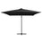 Zweefparasol met LED-verlichting stalen paal 250x250 cm zwart