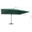 Zweefparasol met LED-verlichting en paal 400x300 cm groen