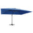 Zweefparasol met LED-verlichting en paal 400x300 cm azuurblauw