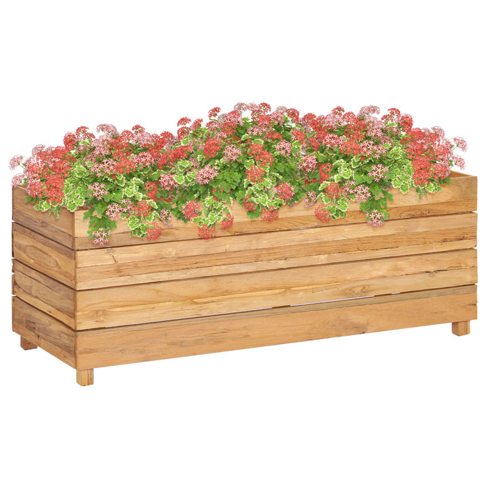 Plantenbak verhoogd 100x40x38 cm gerecycled teakhout en staal