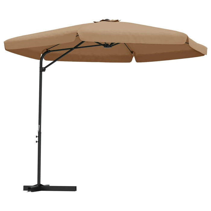 Parasol met stalen paal 300 cm taupe