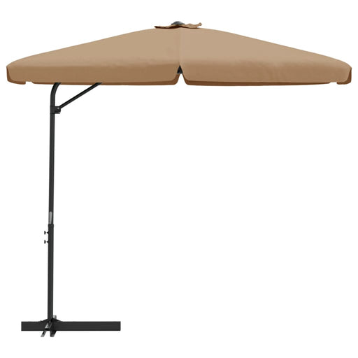 Parasol met stalen paal 300 cm taupe