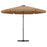 Parasol met stalen paal 300 cm taupe