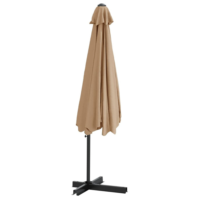 Parasol met stalen paal 300 cm taupe