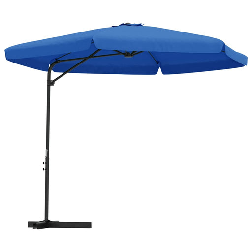 Parasol met stalen paal 300 cm azuurblauw