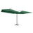 Parasol dubbel met stalen paal 250x250 cm groen