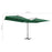 Parasol dubbel met stalen paal 250x250 cm groen