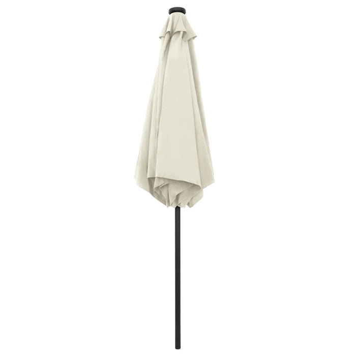 Parasol met LED-verlichting en aluminium paal 270 cm zandwit