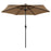 Parasol met LED-verlichting en aluminium paal 270 cm taupe