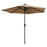 Parasol met LED-verlichting en aluminium paal 270 cm taupe