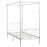 Hemelbedframe metaal wit 120x200 cm