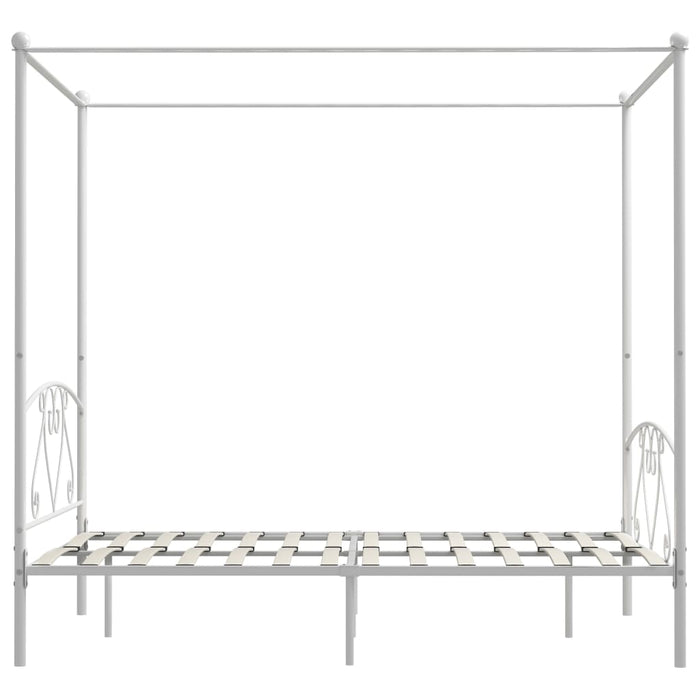 Hemelbedframe metaal wit 140x200 cm