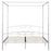 Hemelbedframe metaal wit 180x200 cm